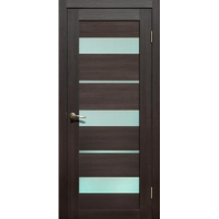 Дверь межкомнатная ламинированная Сибирь Профиль Lite doors L20 Венге, стекло белое матовое